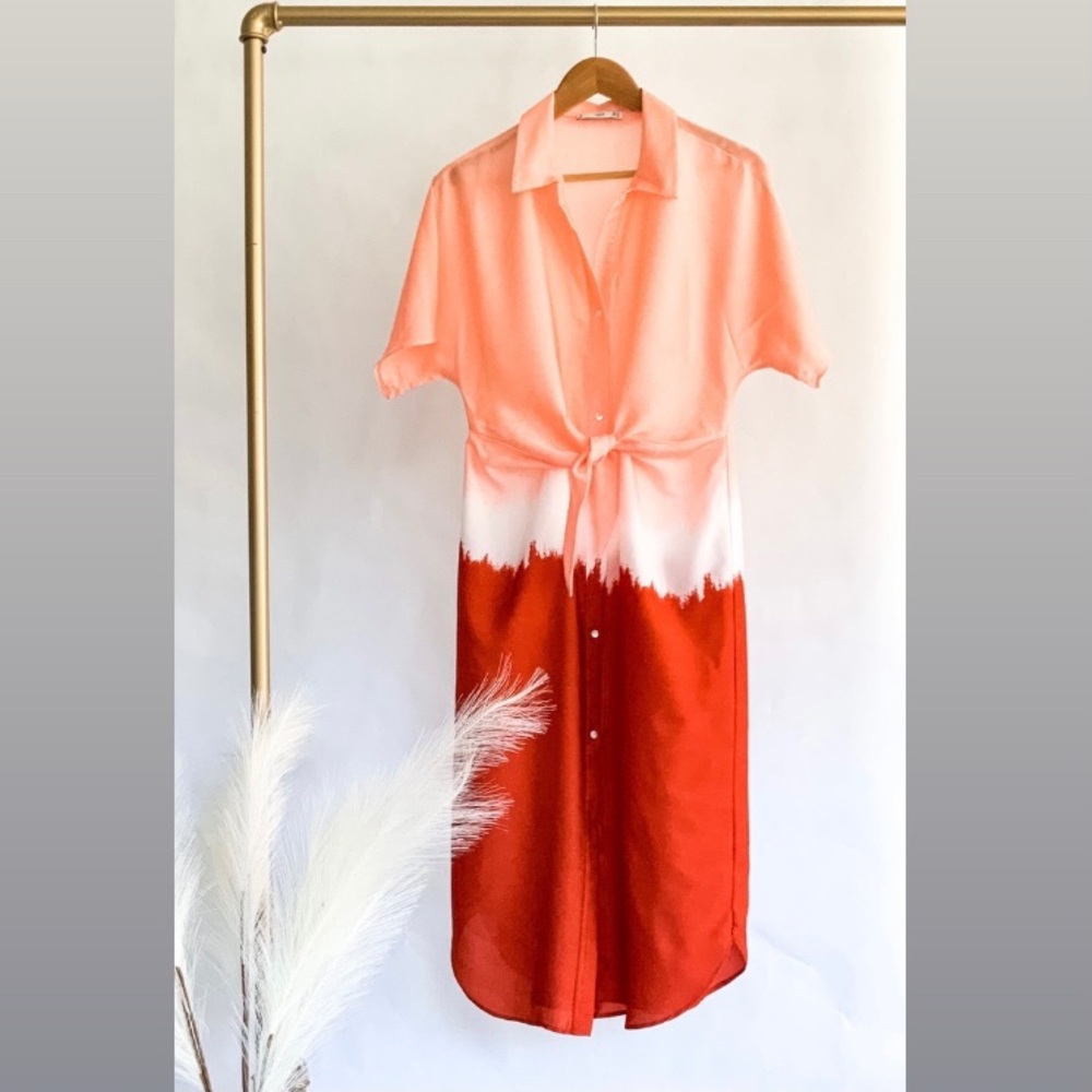 Mango Sheer Shirt Dress Size S (US 4)